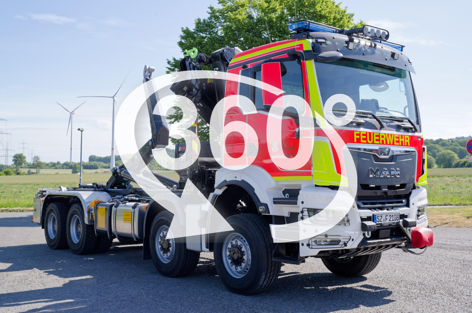 Feuerwehrfahrzeug LKW Wechsllader WLF 32/6900, FW Salzgitter Rotzler Abrollkipper Meiller MEINDL Fahrzeugbau
