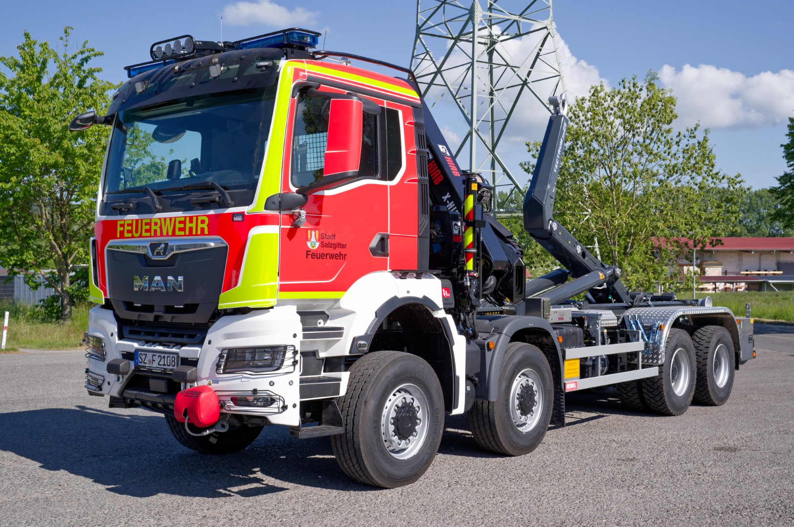 Feuerwehrfahrzeug LKW Wechsllader WLF 32/6900, FW Salzgitter Rotzler Abrollkipper Meiller MEINDL Fahrzeugbau