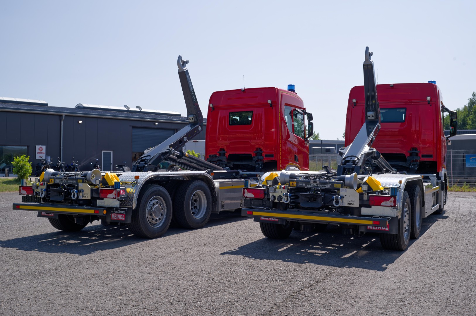 SCANIA Feuerwehrfahrzeug LKW Wechsllader WLF 26/6900, Feuerwehr Bielefeld Abrollkipper Meiller MEINDL Fahrzeugbau
