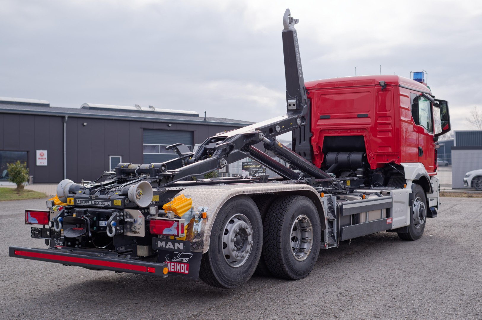Feuerwehr Wesel MEINDL Fahrzeugbau Feuerwehrfahrzeug SCANIA LKW Wechsellader WLF, Abrollkipper Meiller Hänsch