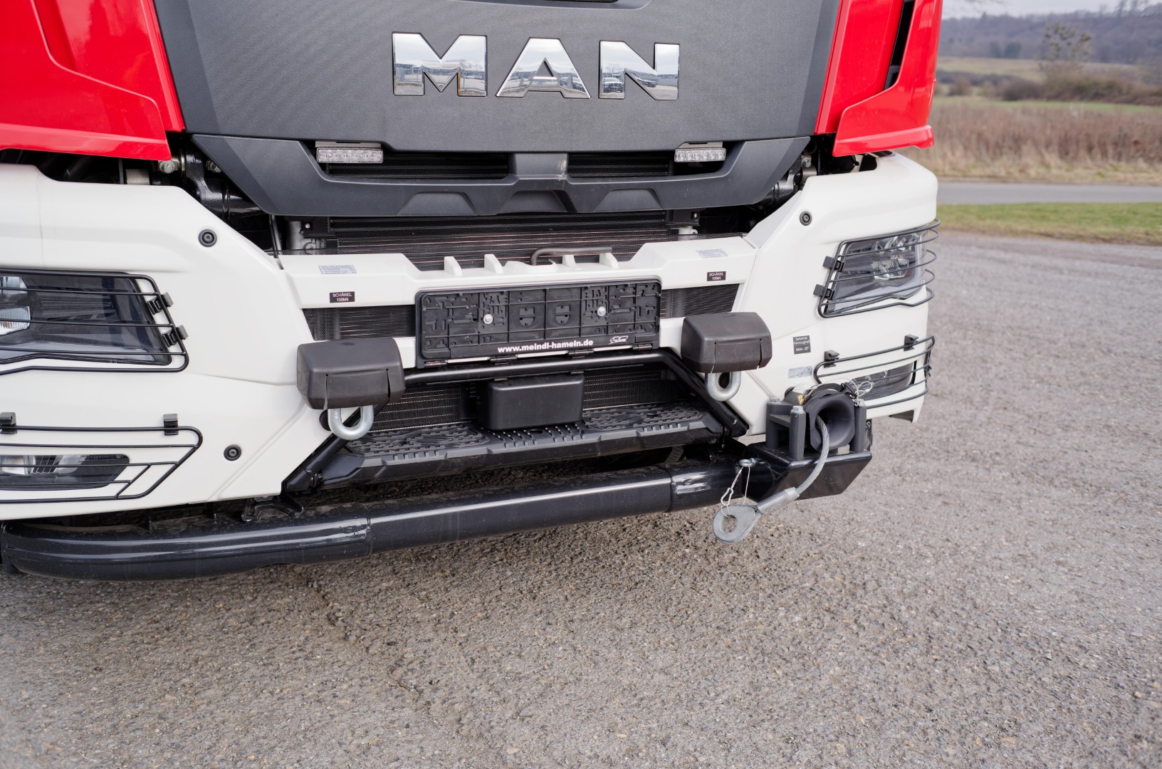 Feuerwehr Wesel MEINDL Fahrzeugbau Feuerwehrfahrzeug SCANIA LKW Wechsellader WLF, Abrollkipper Meiller Hänsch