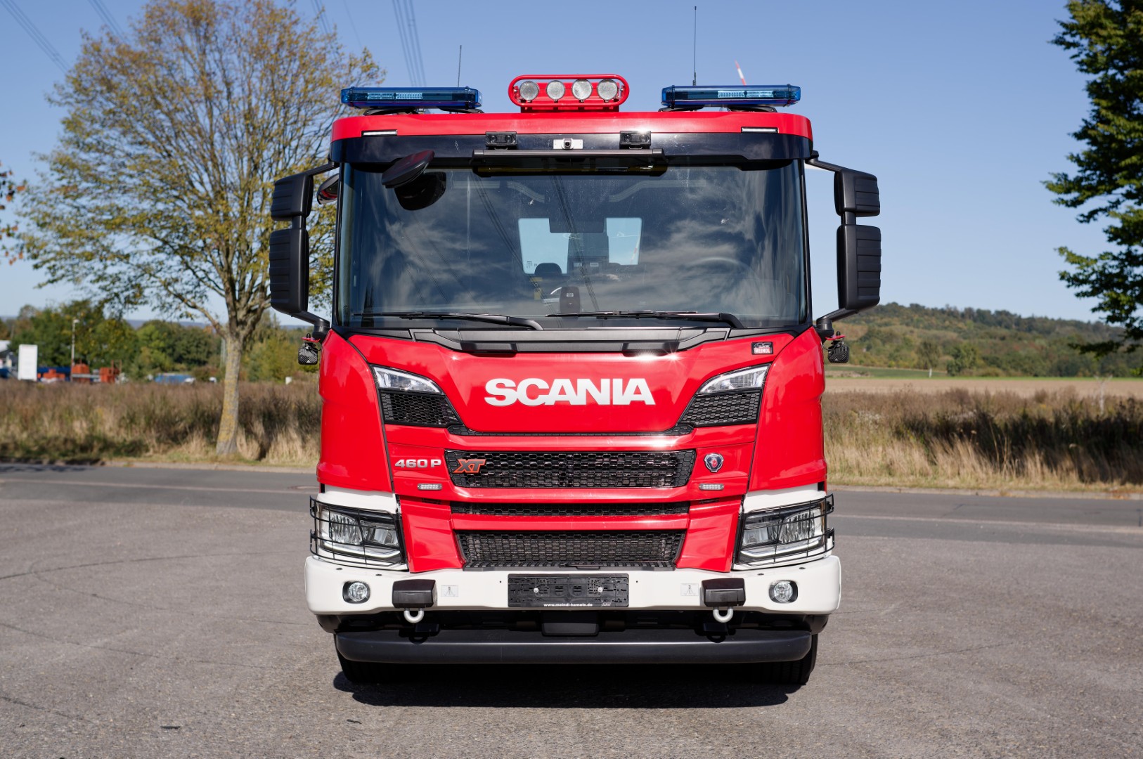 SCANIA Feuerwehrfahrzeug LKW Wechsllader WLF 26/6900, Feuerwehr Gütersloh Abrollkipper Meiller MEINDL Fahrzeugbau