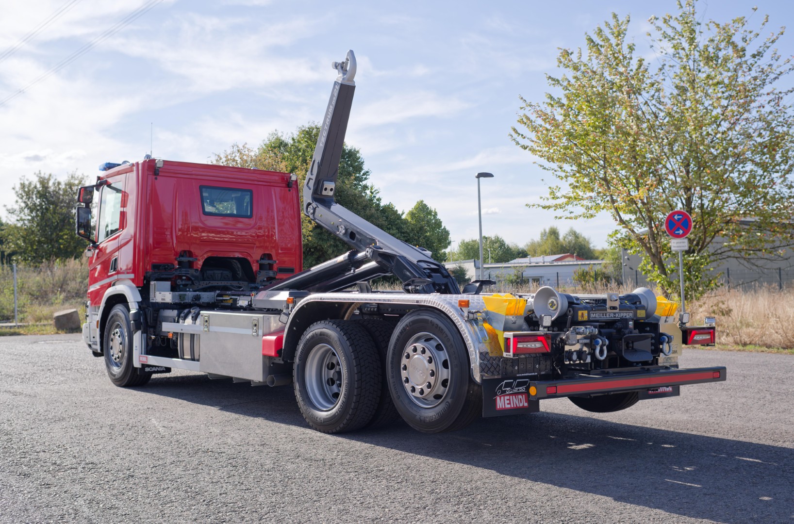 SCANIA Feuerwehrfahrzeug LKW Wechsllader WLF 26/6900, Feuerwehr Gütersloh Abrollkipper Meiller MEINDL Fahrzeugbau