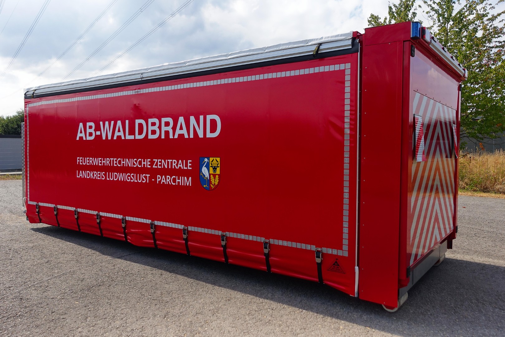 Abrollbehälter AB-Waldbrand, AB-Logistik, Meindl, Feuerwehr Ludwigslust-Parchim