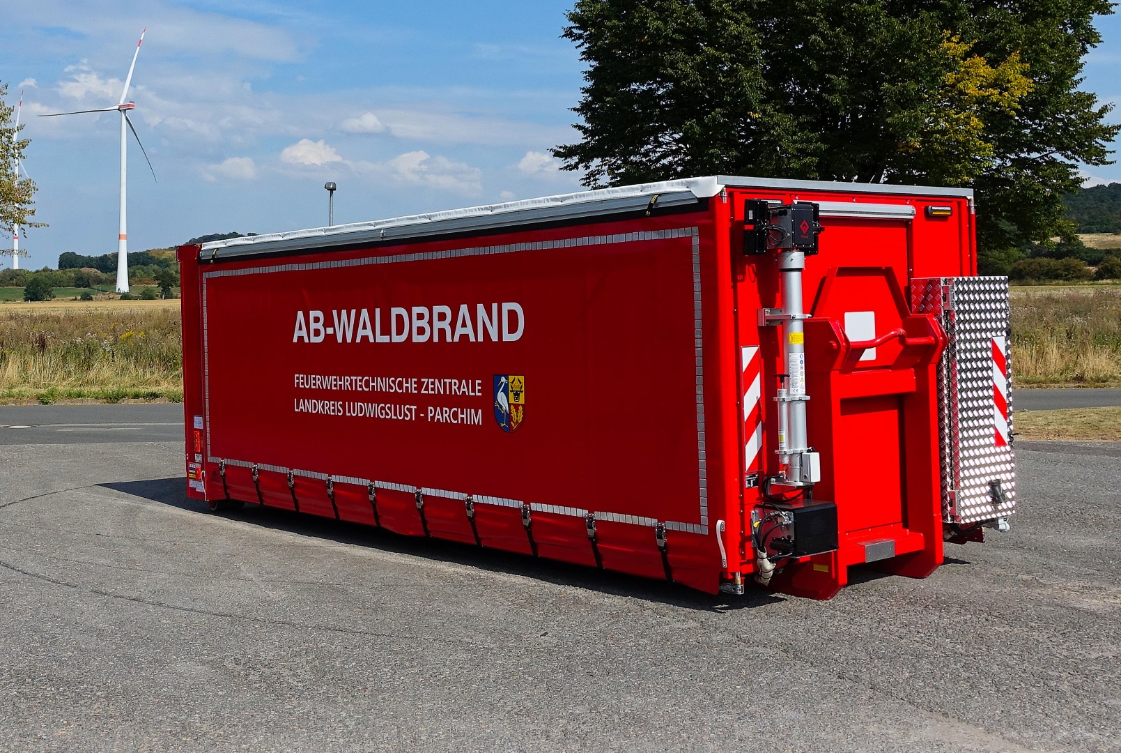 Abrollbehälter AB-Waldbrand, AB-Logistik, Meindl, Feuerwehr Ludwigslust-Parchim
