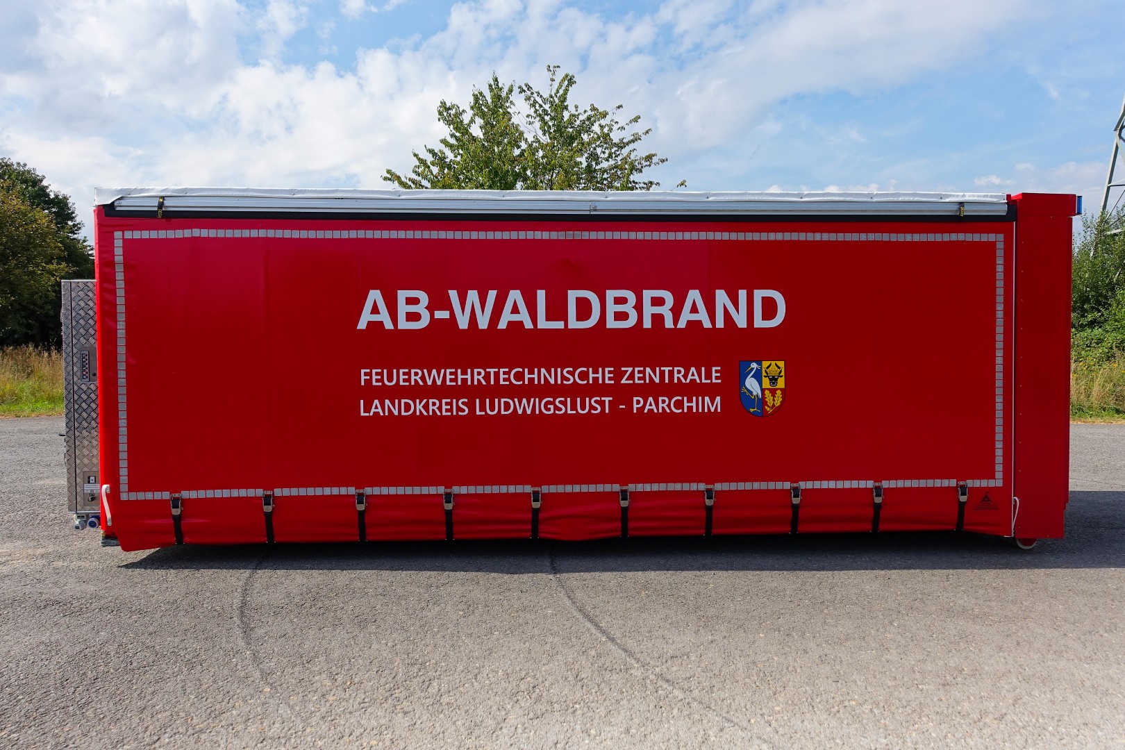 Abrollbehälter AB-Waldbrand, AB-Logistik, Meindl, Feuerwehr Ludwigslust-Parchim