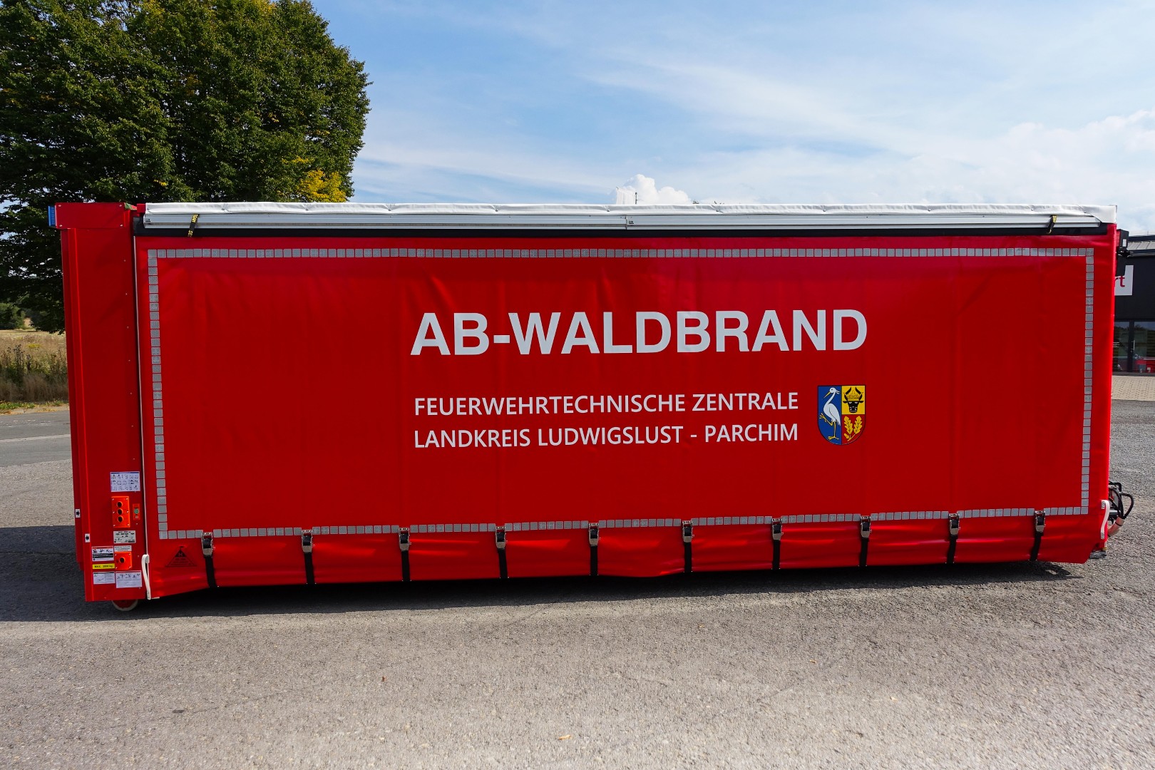 Abrollbehälter AB-Waldbrand, AB-Logistik, Meindl, Feuerwehr Ludwigslust-Parchim