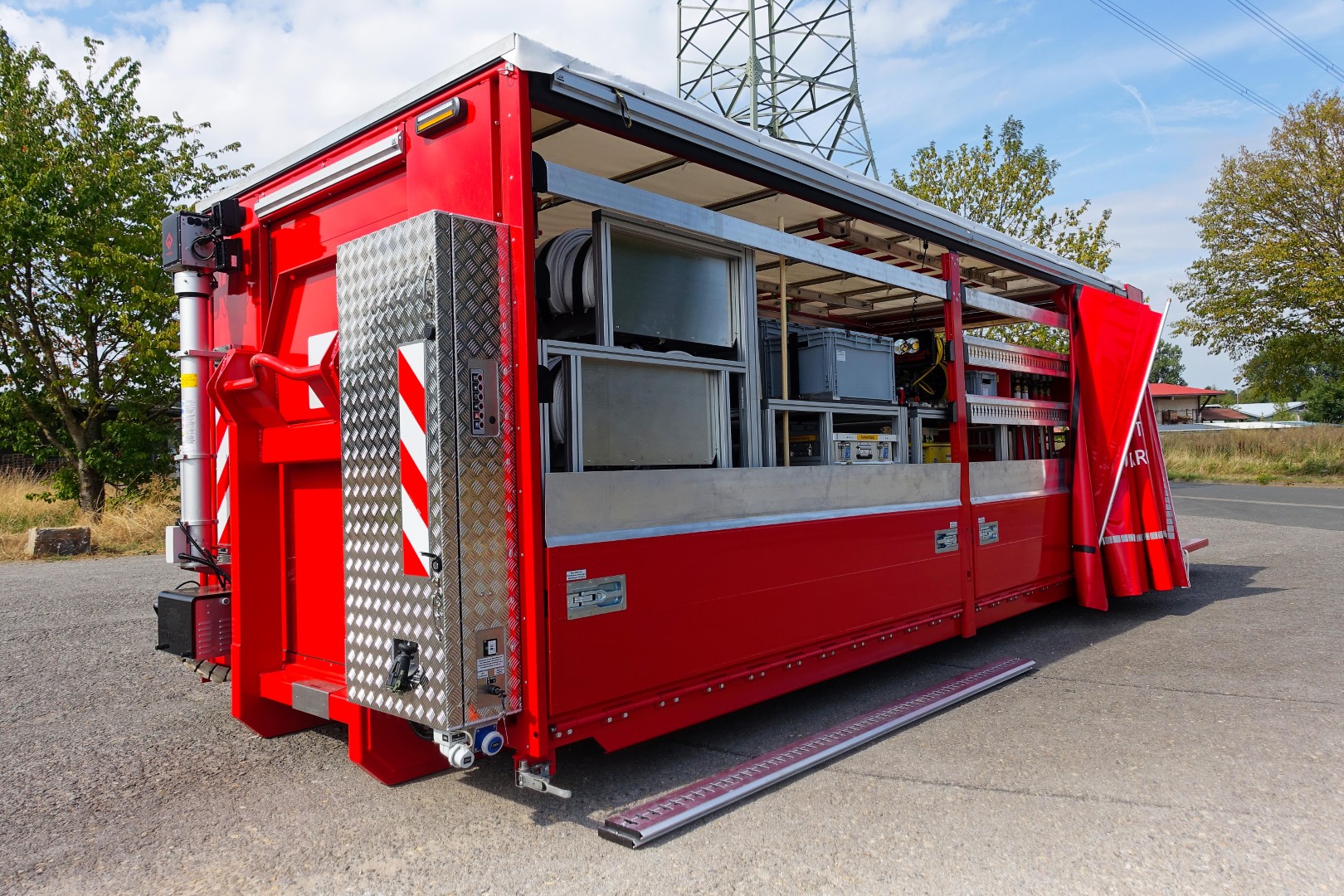 Abrollbehälter AB-Waldbrand, AB-Logistik, Meindl, Feuerwehr Ludwigslust-Parchim