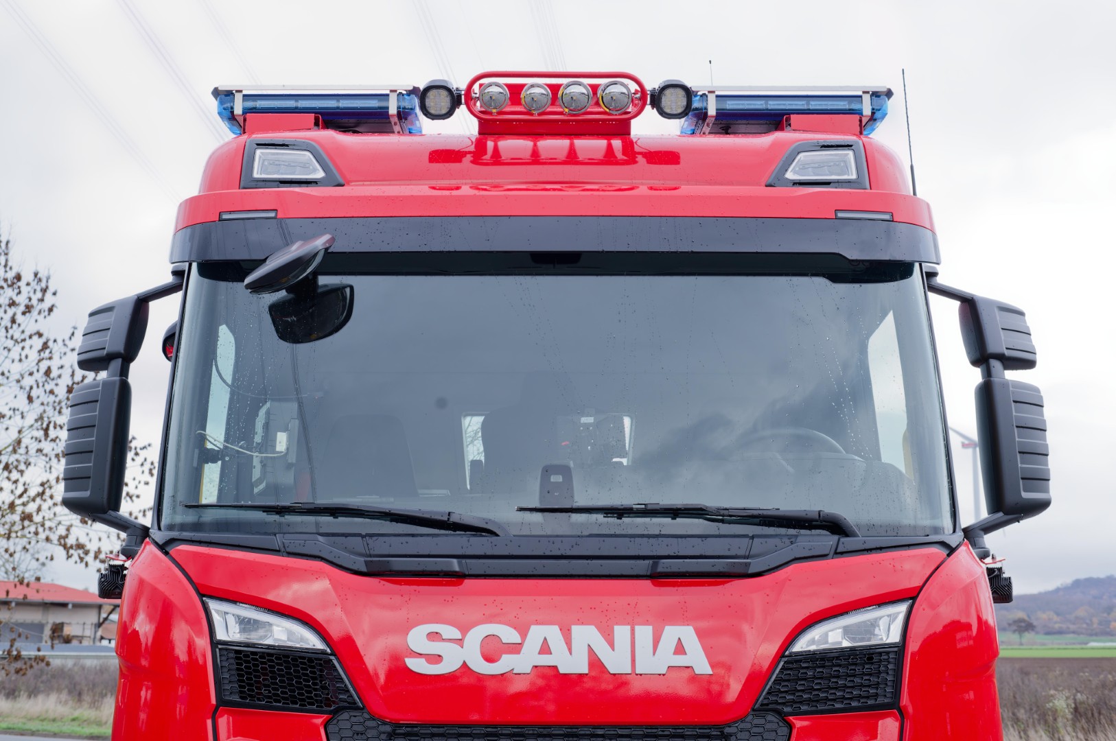 SCANIA Feuerwehrfahrzeug LKW Wechsellader WLF 32/6900, Feuerwehr Warendorf Abrollkipper Meiller MEINDL Fahrzeugbau Hänsch DBS850 Rotzler TR030 Fire Treibmatic