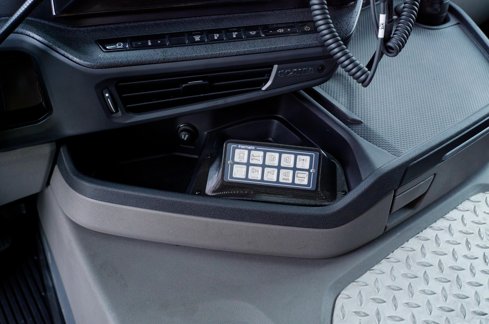 SCANIA Feuerwehrfahrzeug LKW Wechsellader WLF 32/6900, Feuerwehr Warendorf Abrollkipper Meiller MEINDL Fahrzeugbau Hänsch DBS850 Rotzler TR030 Fire Treibmatic