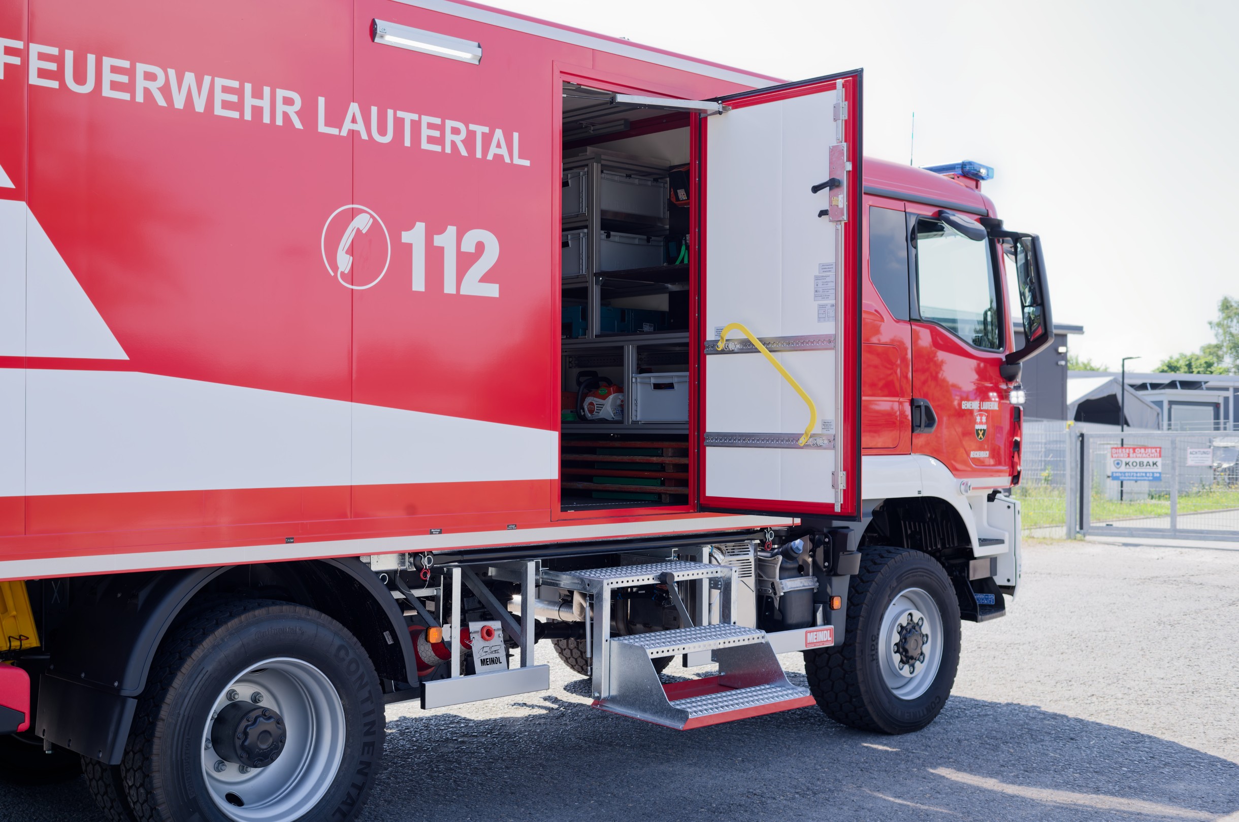 MEINDL GW-L1 Gerätewagen Feuerwehr Lautertal Reichenbach MAN Kofferaufbau Ladebordwand Palfinger Hänsch DBS850 Sputnik Flat