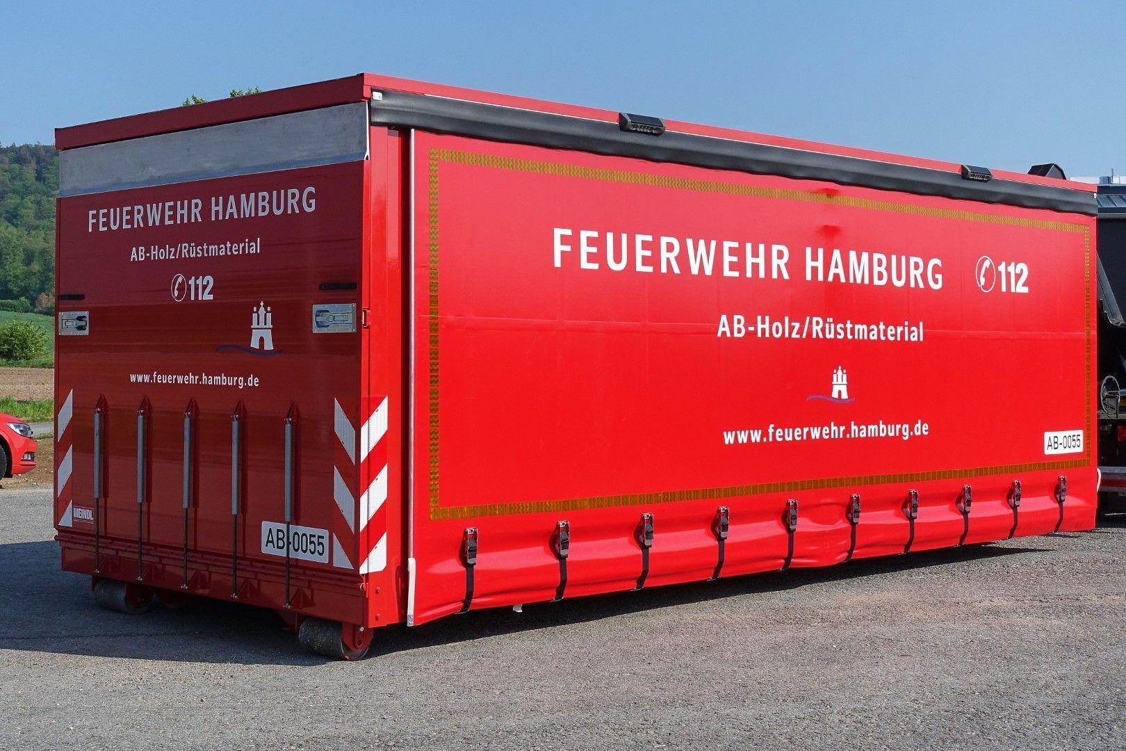 Abrollbehälter AB-Holz Feuerwehr Hamburg